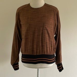 Vintage 80’s Leslie Fay Rusty Brown Top